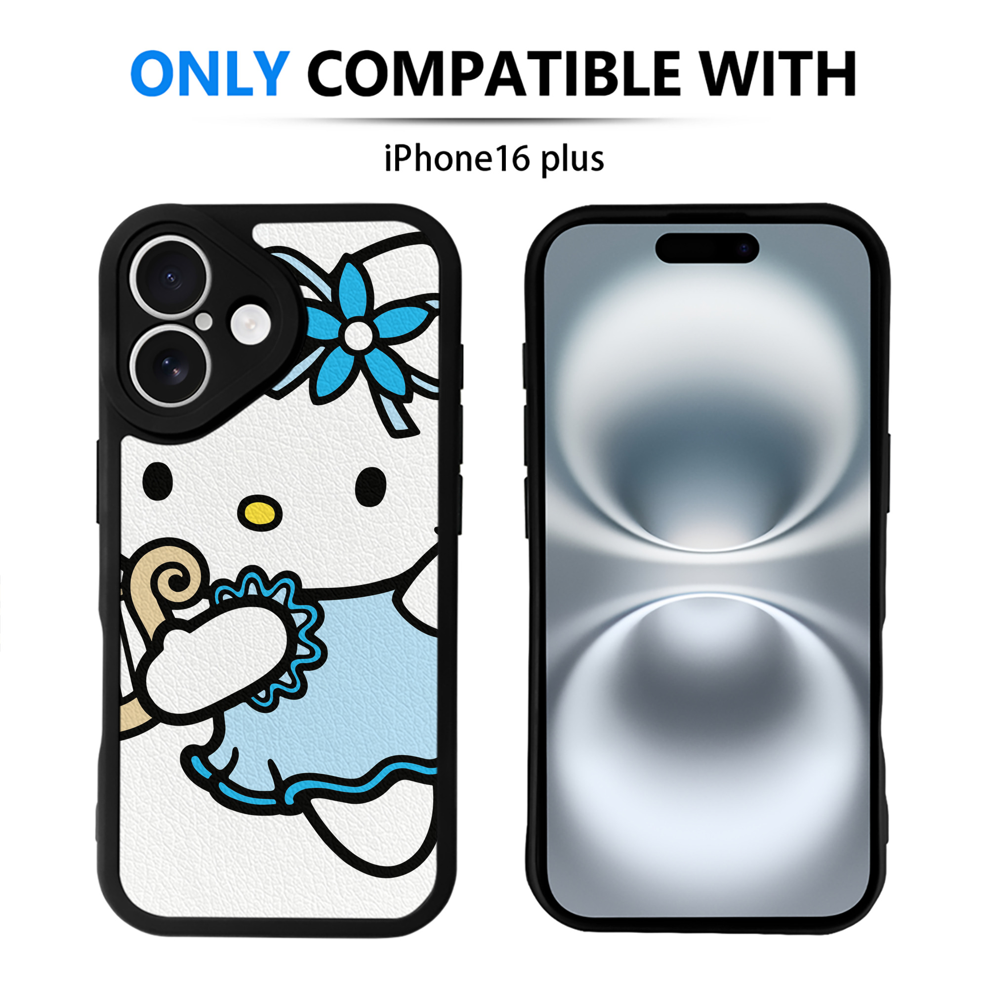 （画像用） Hello Kitty ハローキティ 【iPhone 16シリーズ対応】シリコンスマホケース（レザー調） 材質：シリコン